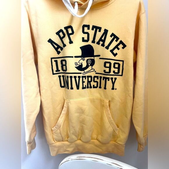 APP STATE Yellow Collegiate Sweatshirt! Size Small; Super soft and very comfy! - Picture 2 of 4